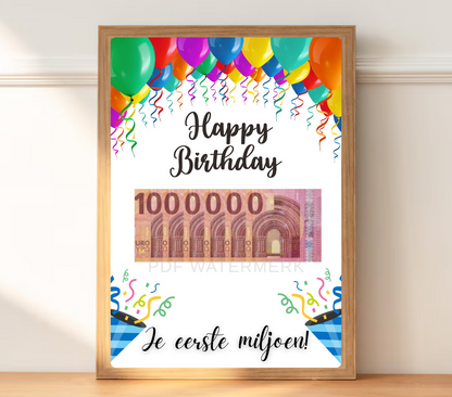 Geld leuk verpakken verjaardag 