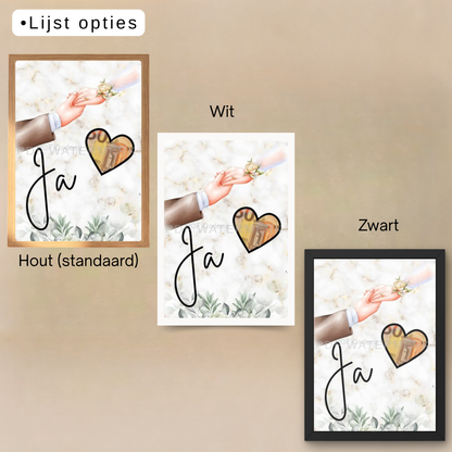 Fotolijst geld bruiloft - Origineel huwelijkscadeau met geld