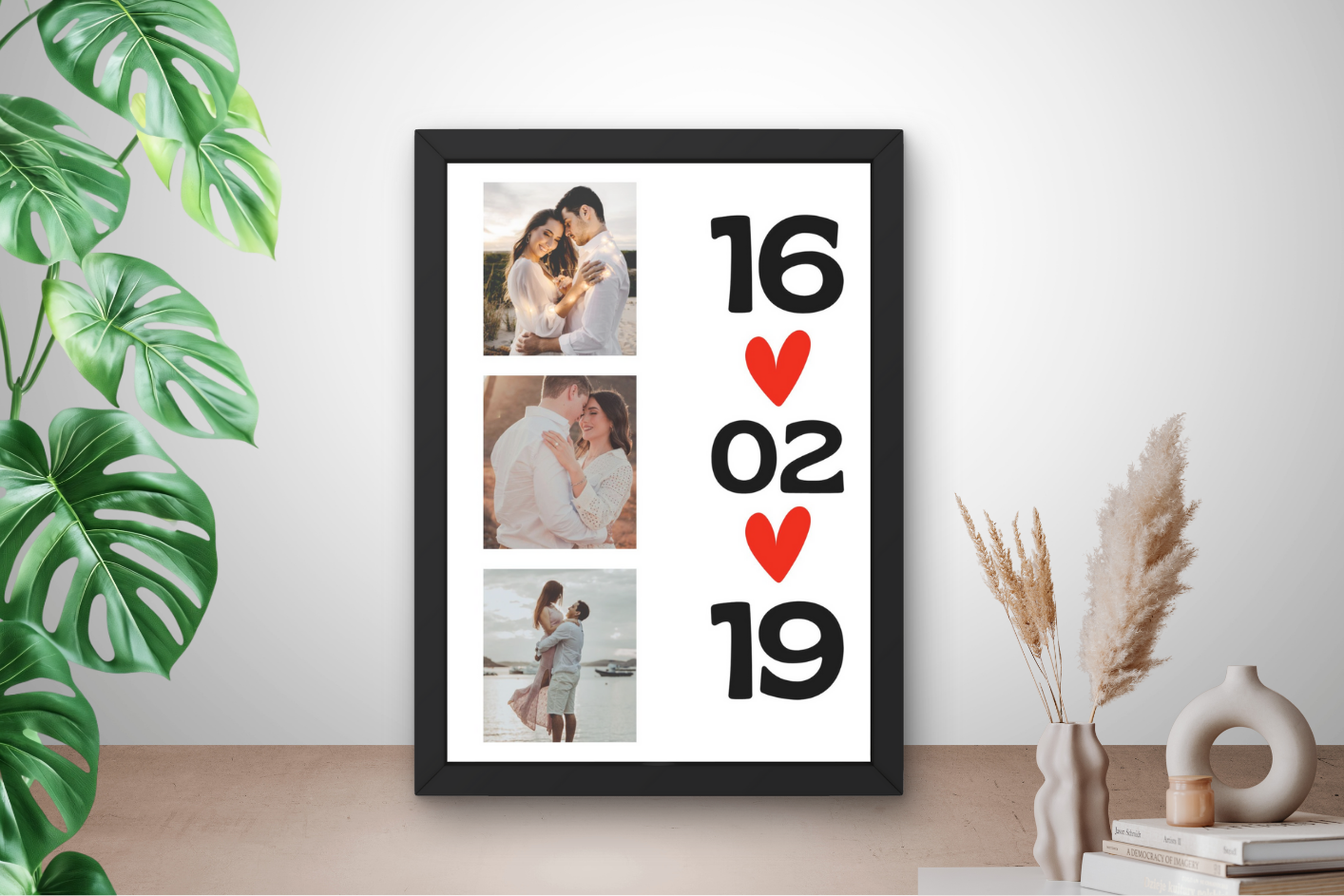 Valentijnscadeau met foto en datum personalisatie