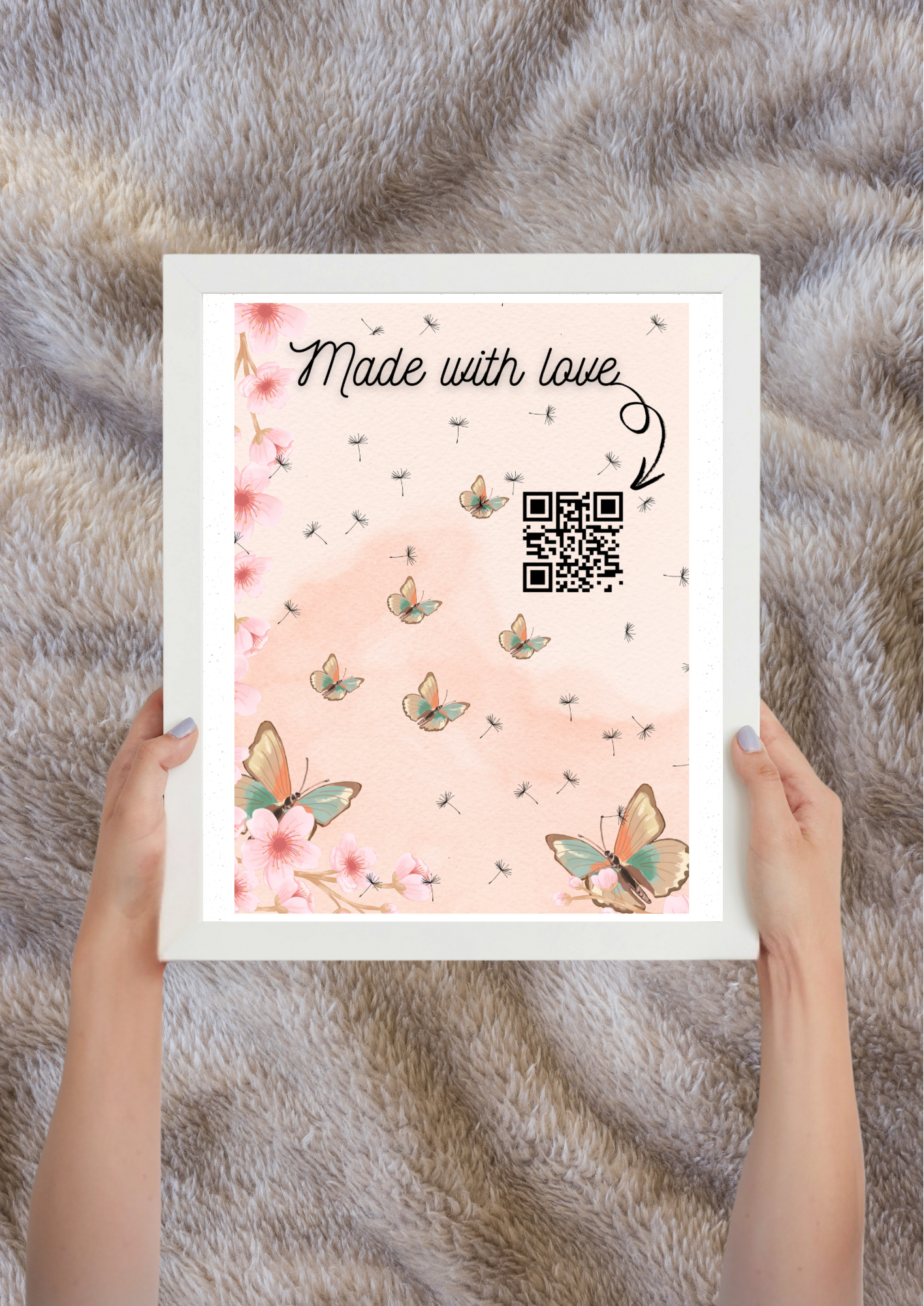 QR-code cadeau ‘Made with Love’ – perfect voor Moederdag of een geliefde.