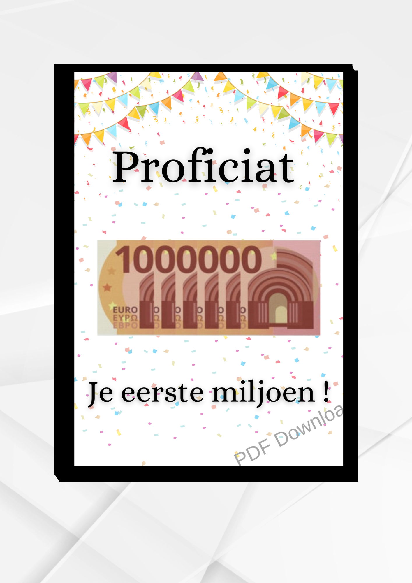 Proficiat je eerste miljoen