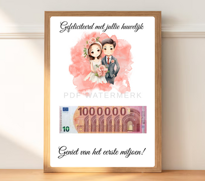 Je eerste miljoen huwelijks geld cadeau