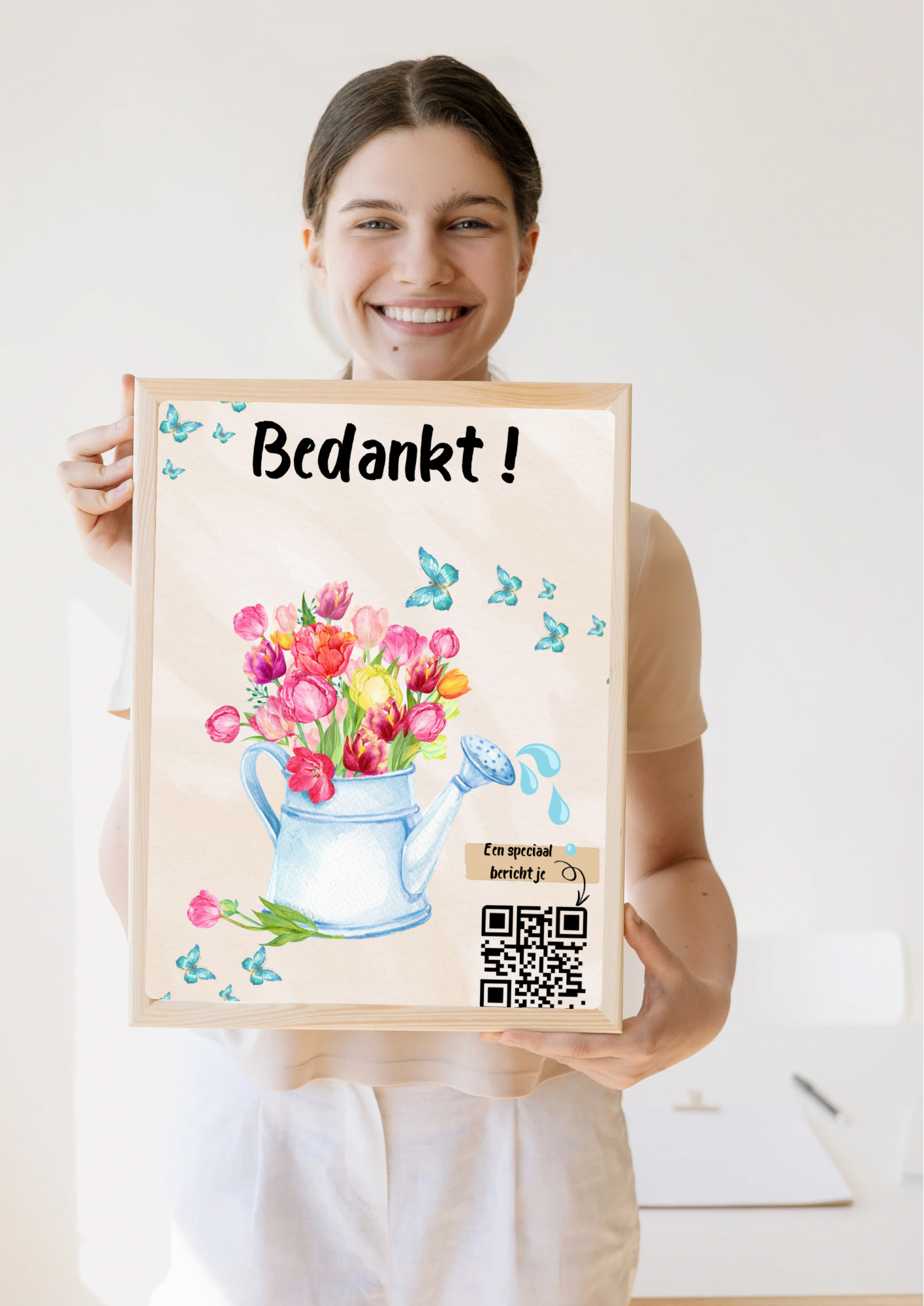 Bedankt QR Code Print met videoboodschap