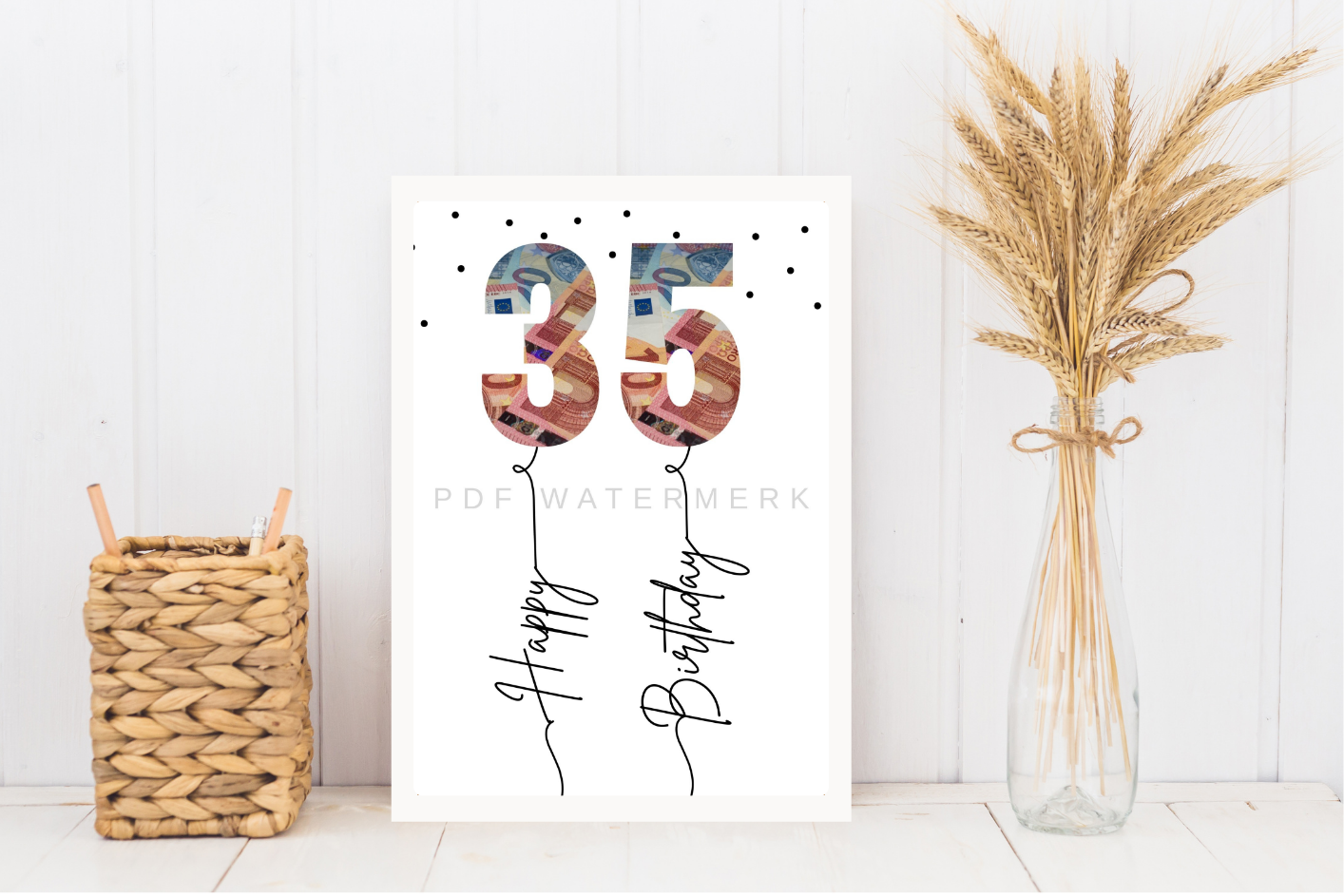 cadeau 35 jaar vrouw met geld voor man