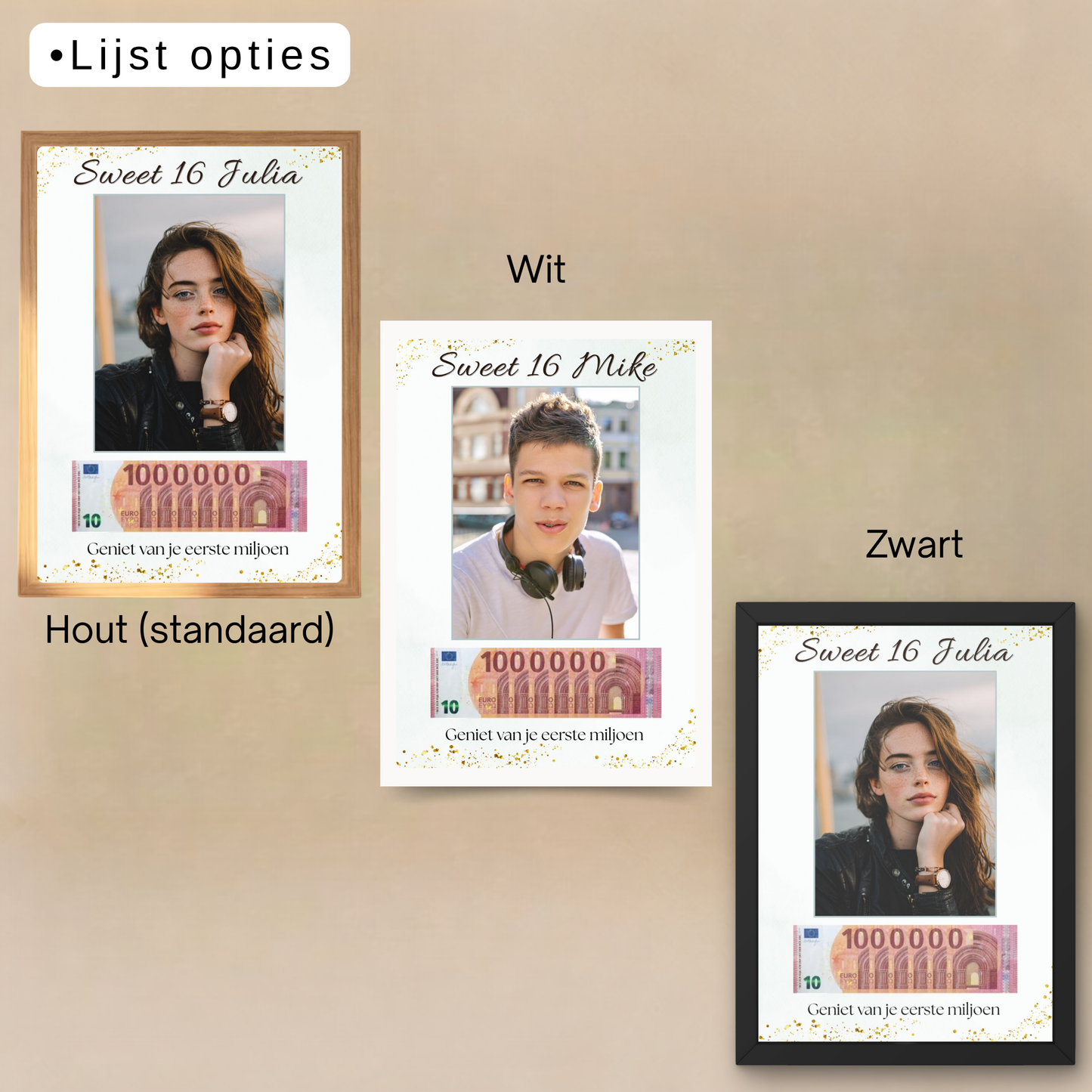 16 jaar geld cadeau sweet 16
