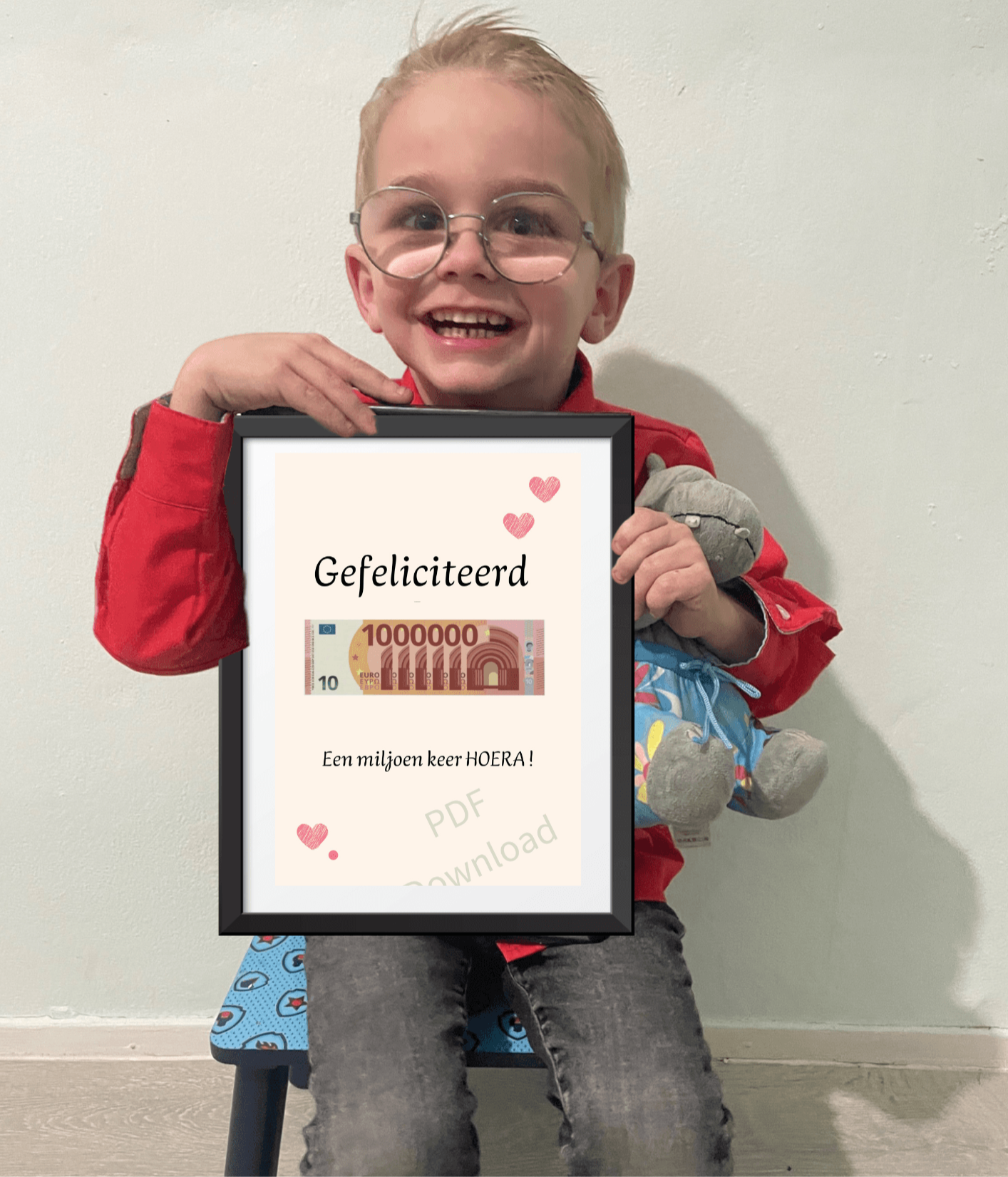 Gefeliciteerd miljoen - PDF voor felicitatie - PDF Cadeau