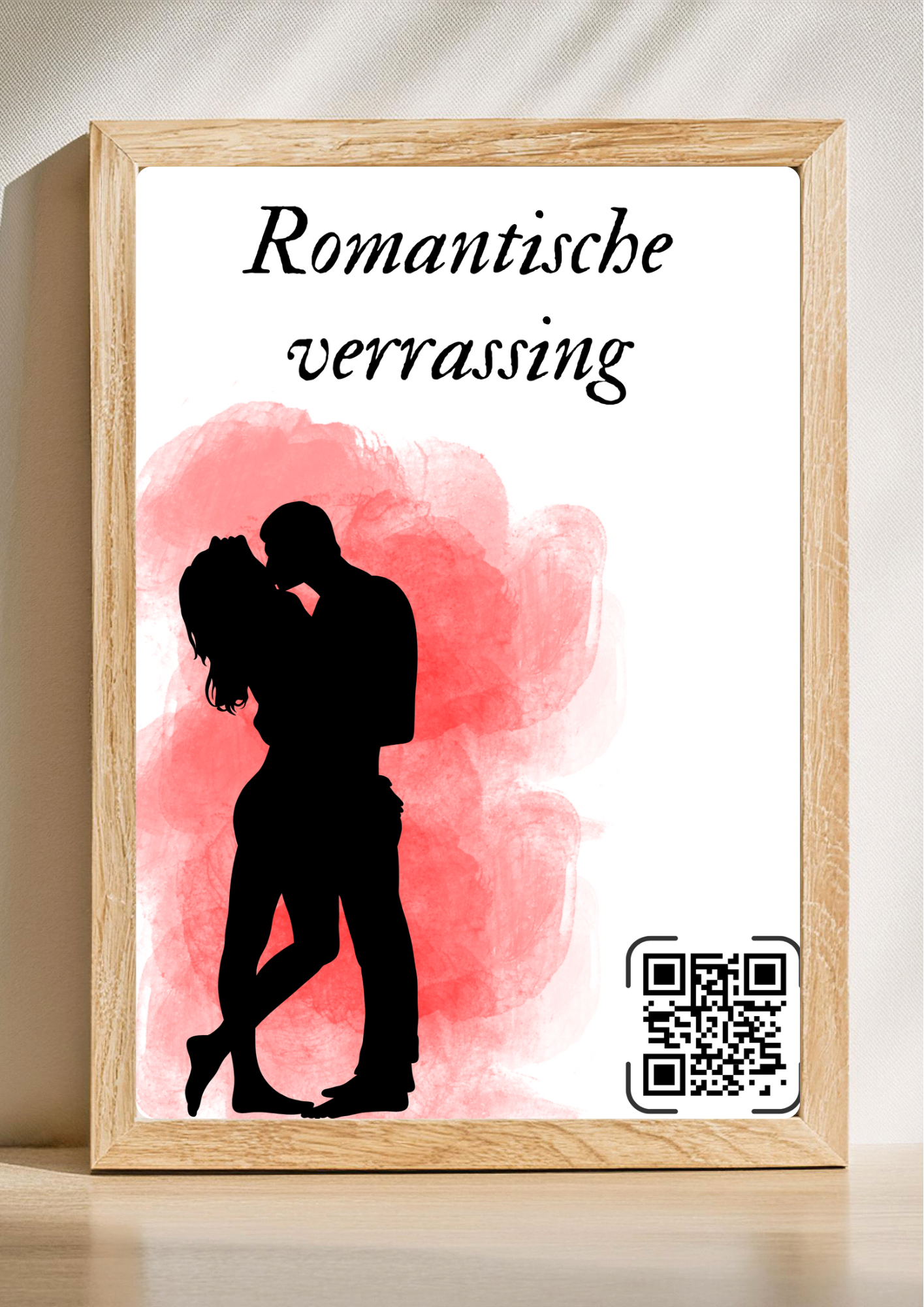 Gepersonaliseerde romantische print met QR-code