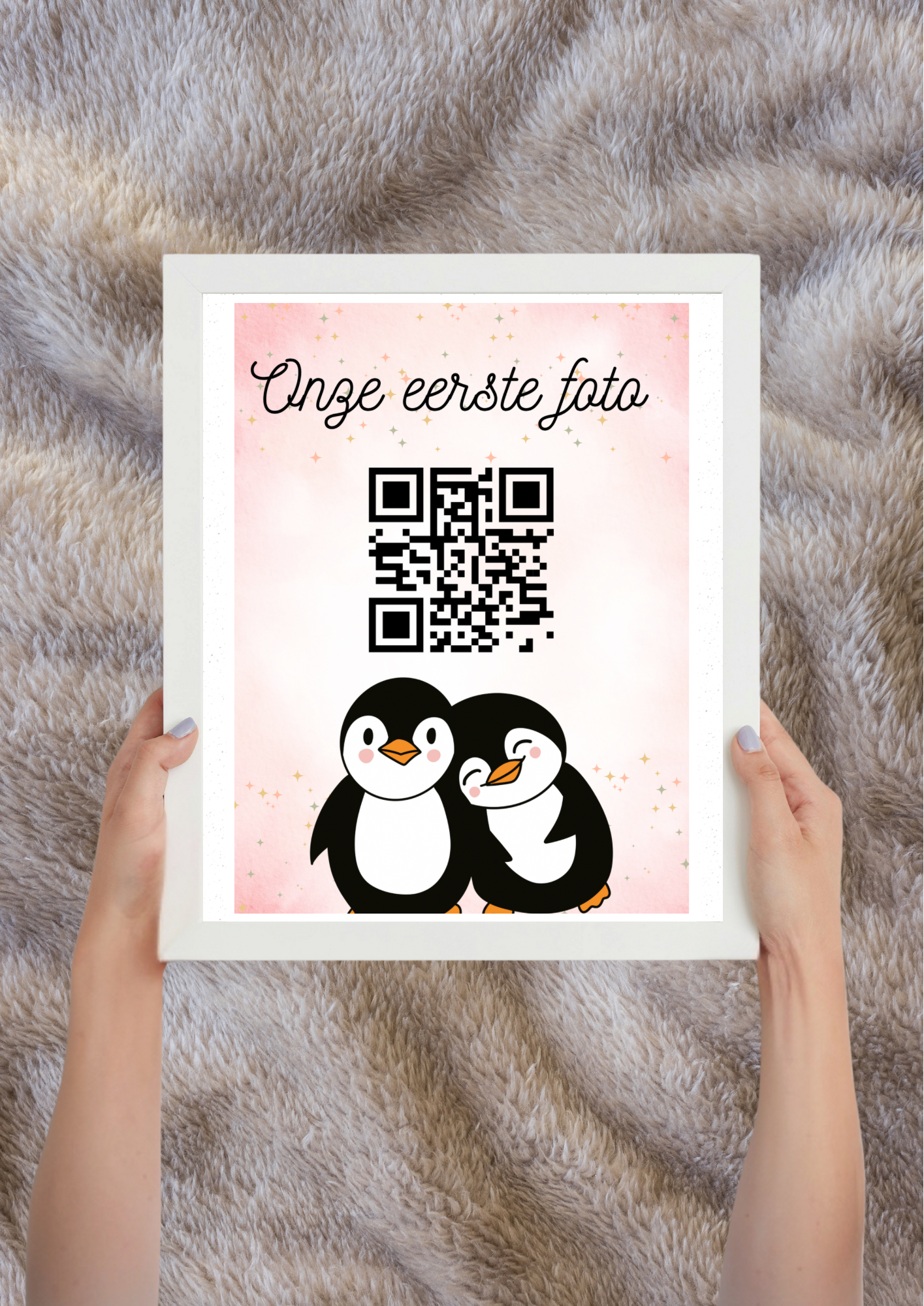 QR-code print met onze eerste foto – Liefdescadeau