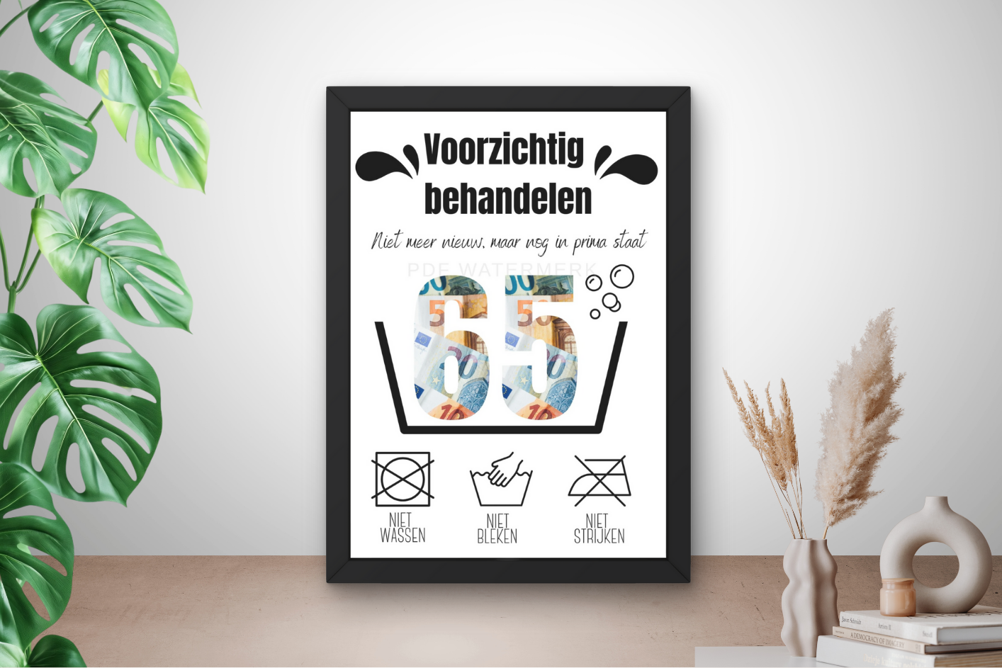 grappig geld cadeau 65 jaar