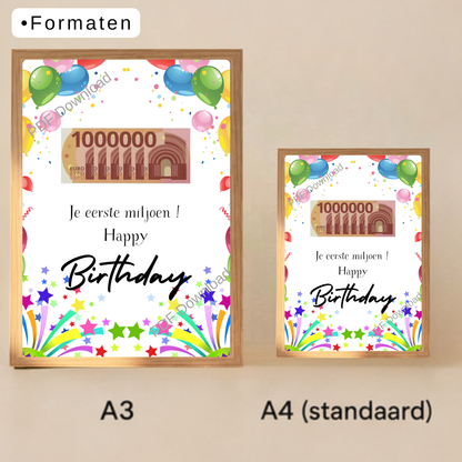 geld verjaardag cadeau geven