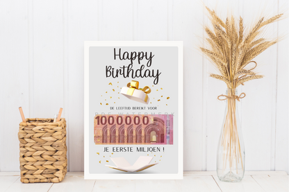 leuk verpakt geld geven tiener - fotolijst cadeau