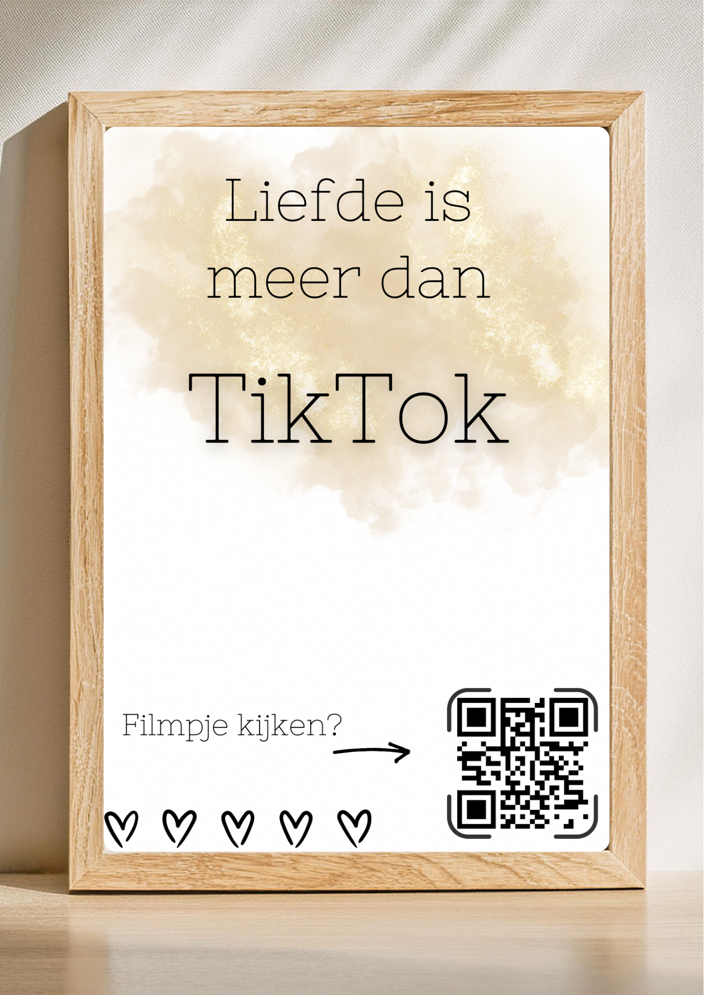 Gepersonaliseerde romantische print met QR-code