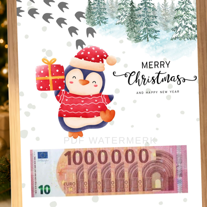 Origineel verpakt kerst cadeau met geld