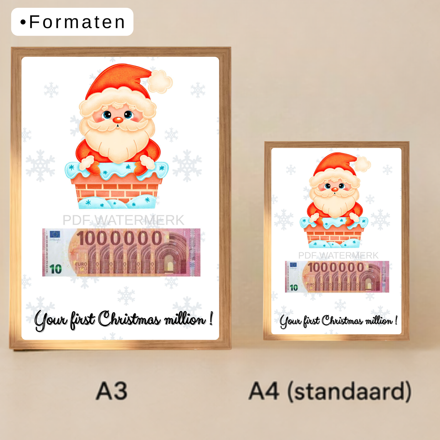 Fotolijst geldcadeau - Geld geven met kerst