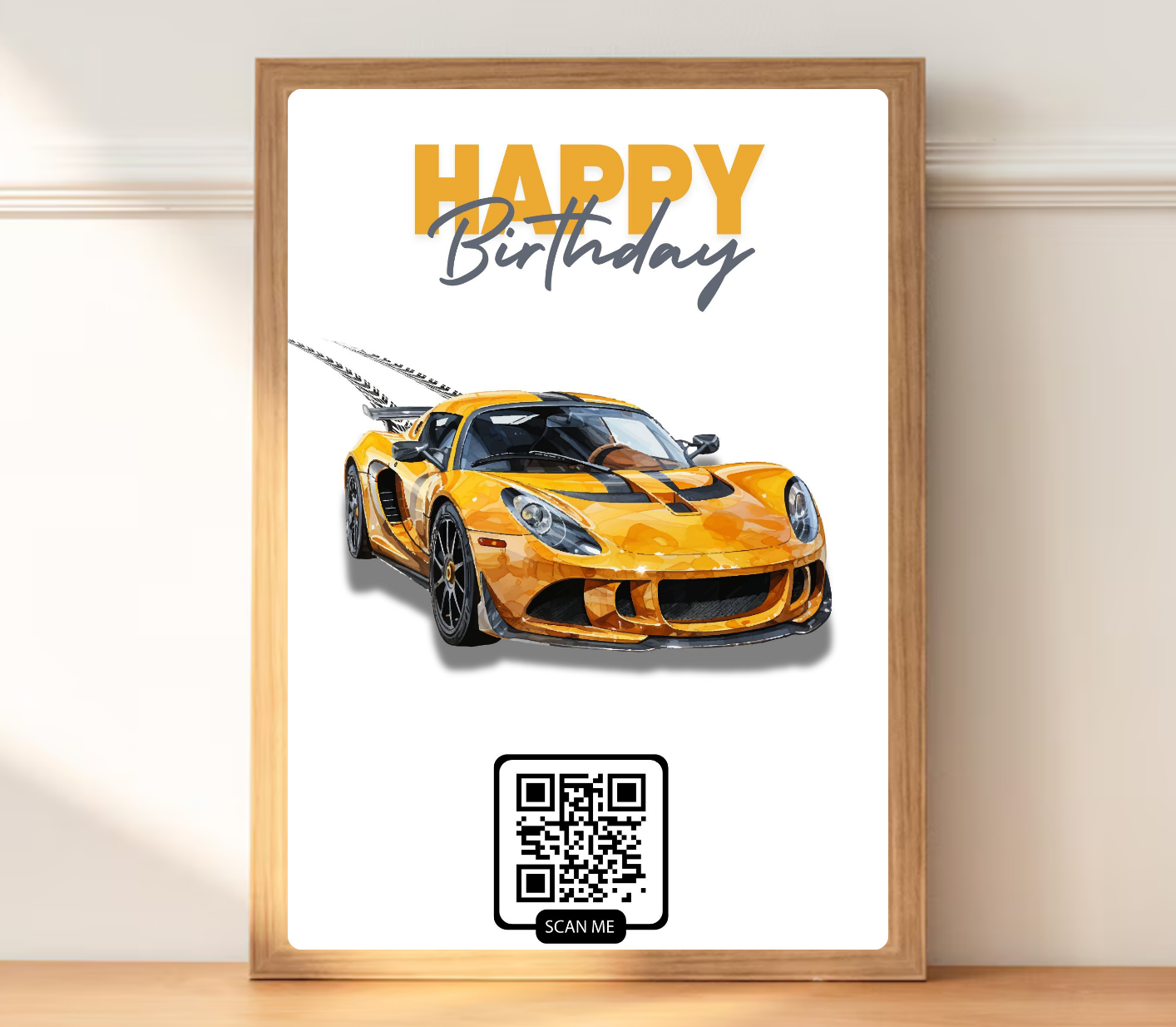 Gepersonaliseerd auto cadeau - qr code