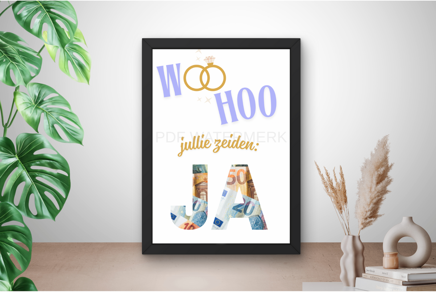 leuk verpakt geld cadeau geven bruiloft