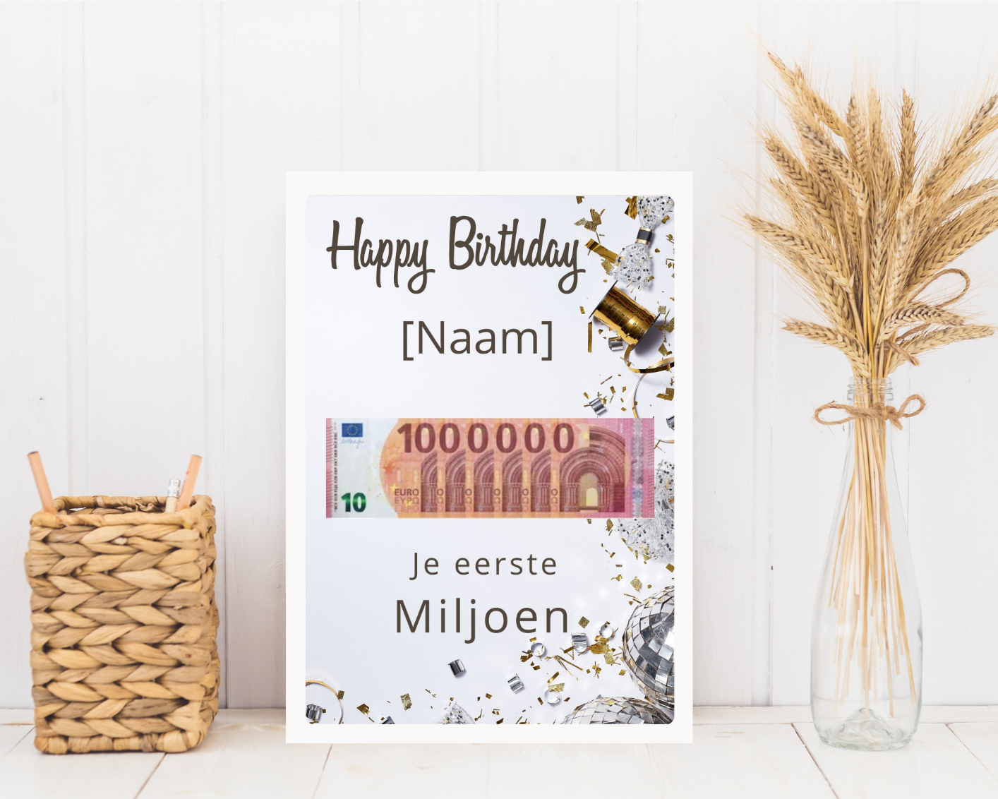 geld geven leuk verpakt verjaardag in fotolijst