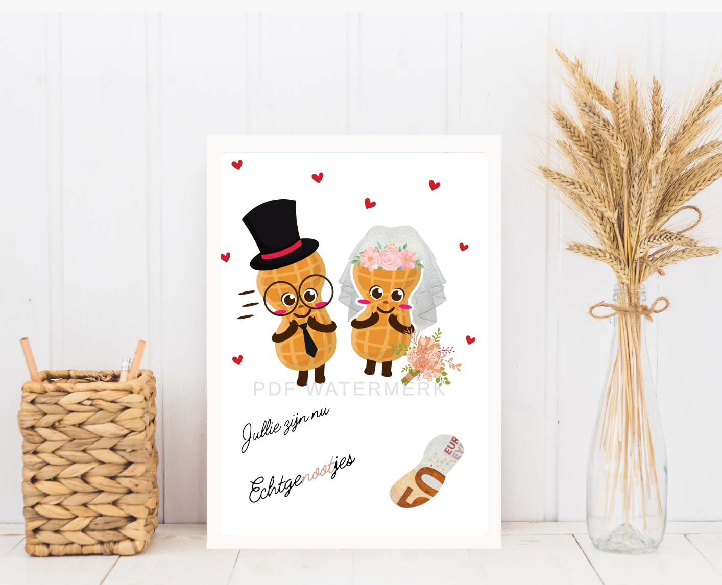 Echtgenootjes -  PDF ontwerp voor bruiloften - PDF Cadeau