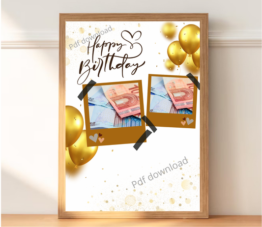 Happy birthday - PDF cadeau voor felicitatie - PDF Cadeau