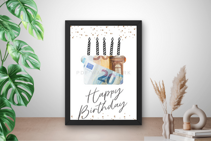 Fotolijst geldcadeau - Grappig geld cadeau voor een man / vrouw