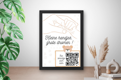 pasgeboren baby boodschap voor later cadeau