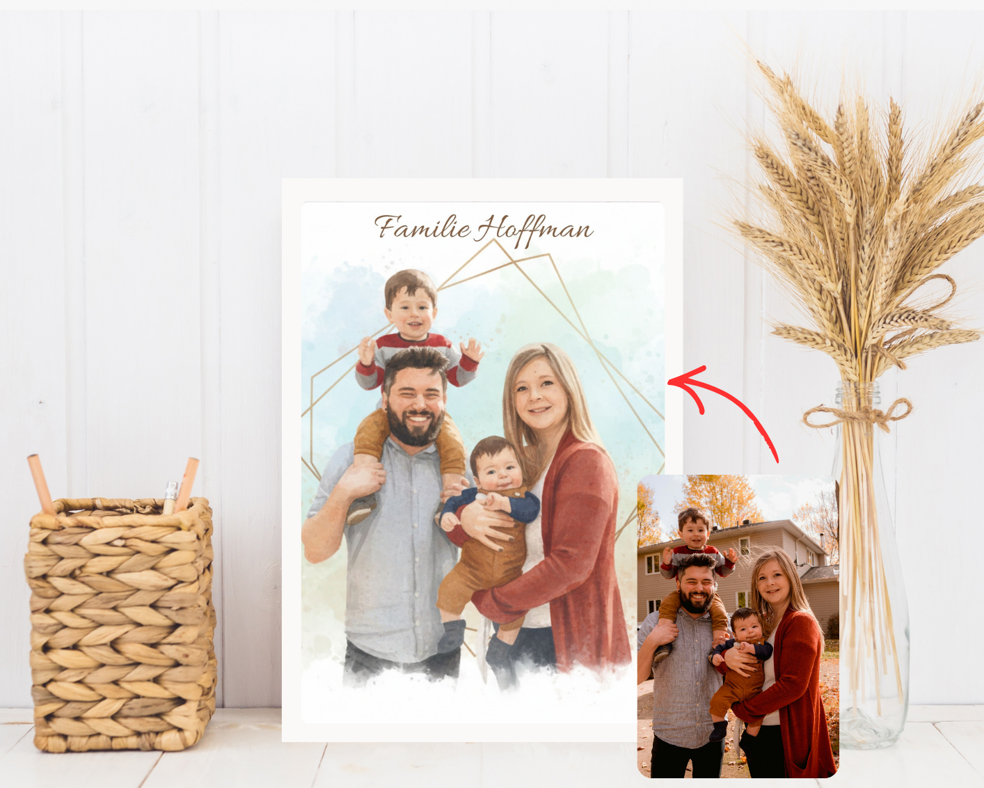 met naam gepersonaliseerd schilderij laten maken