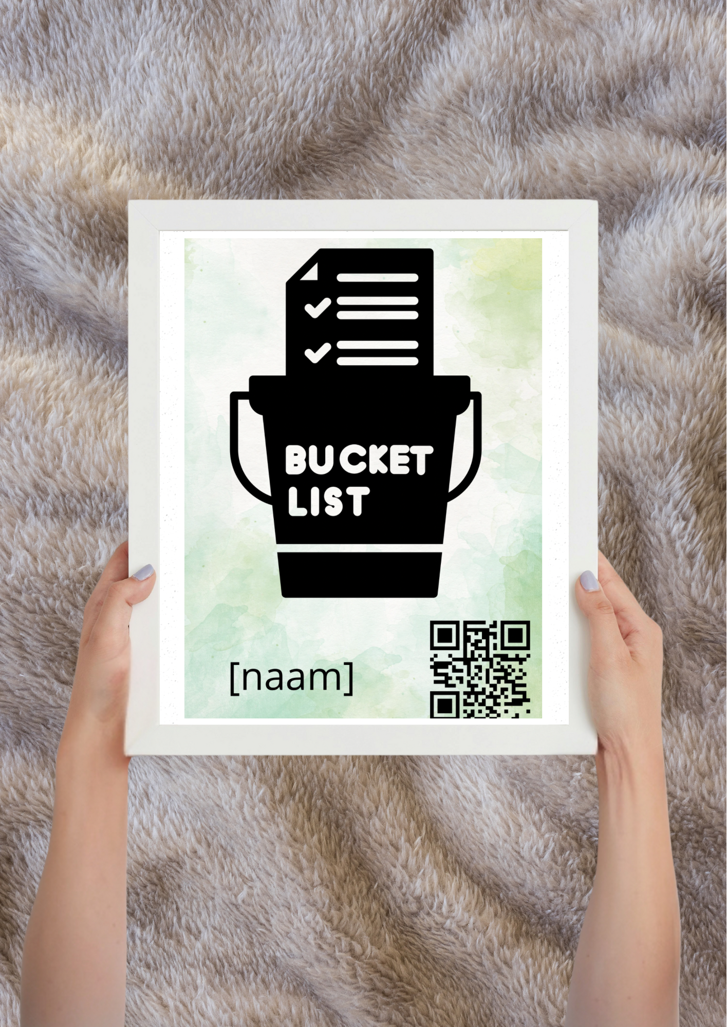 Bucket List QR-code print – Jouw doelen in één scan