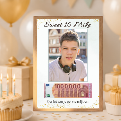 16 jaar geld cadeau