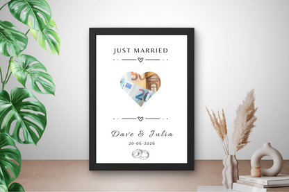 Foto cadeau bruiloft gepersonaliseerd