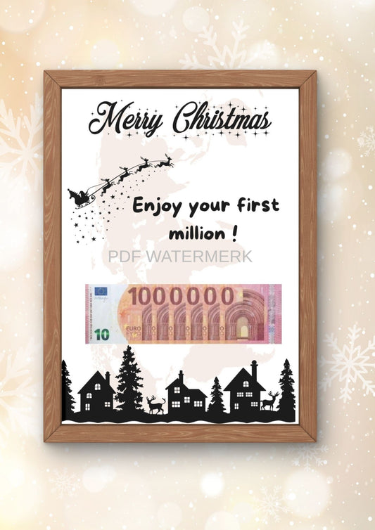 Geld verpakking voor een kerst cadeau