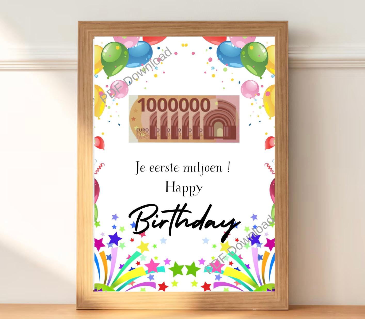 Je eerste miljoen geldcadeau