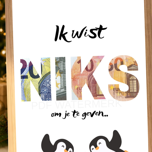 Fotolijst geld cadeau - Ik wist niks om