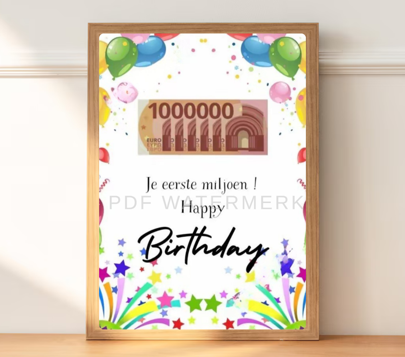 Je eerste miljoen geld cadeau voor 18 jaar