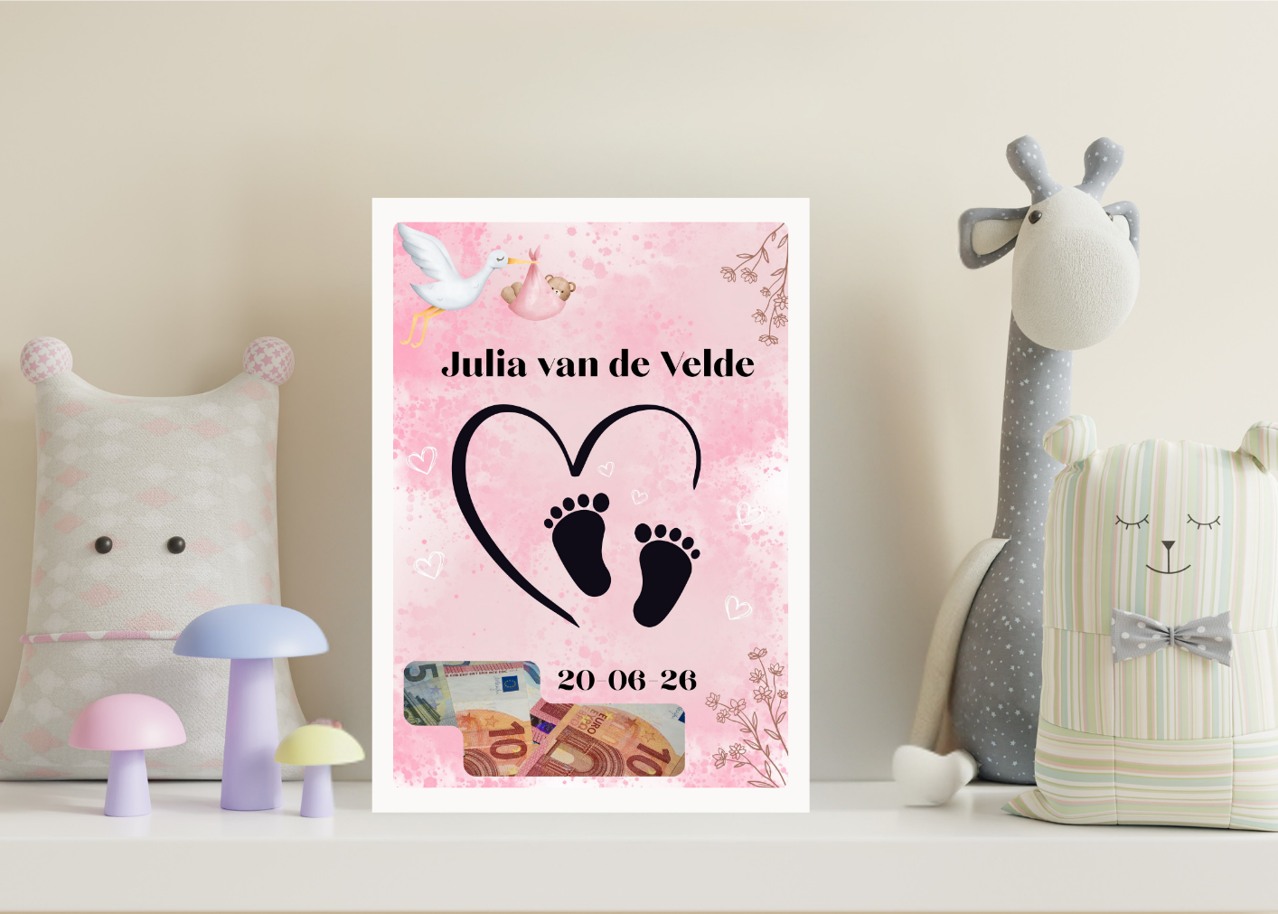 geld kraamcadeau personaliseerbaar