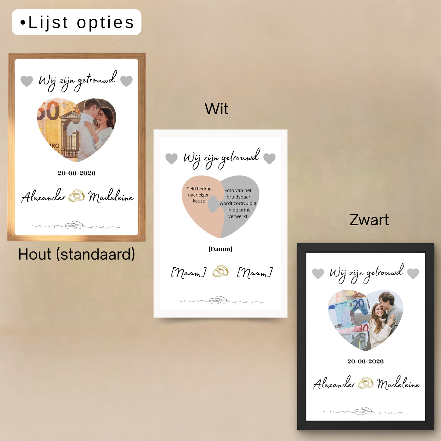 Gepersonaliseerd persoonlijk foto cadeau bruiloft