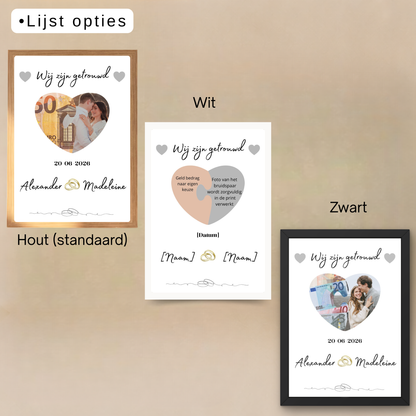 Gepersonaliseerd persoonlijk foto cadeau bruiloft