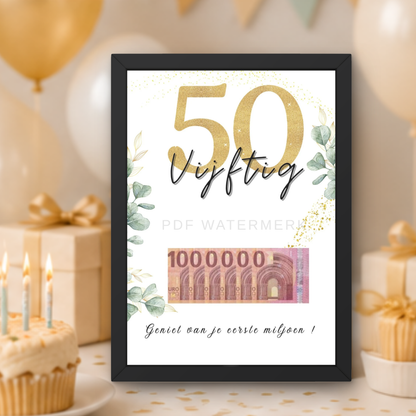 geld kado 50 jaar