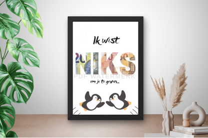 Geef geld cadeau met ons fotolijst "ik wist niks"