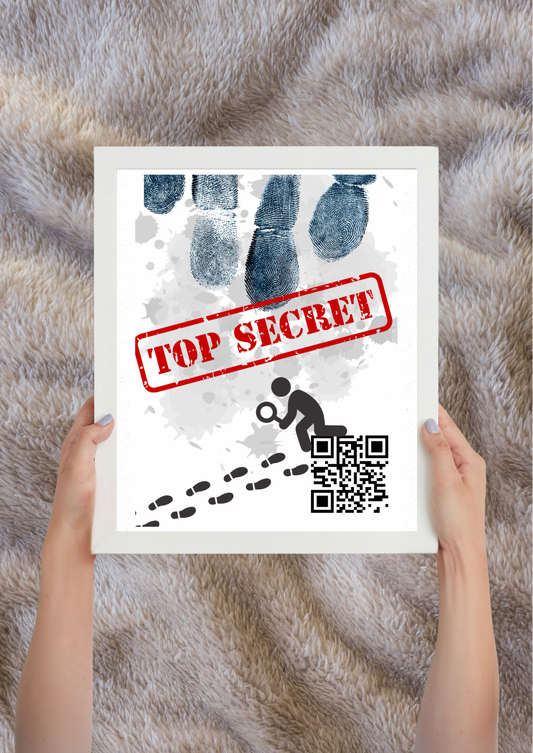 Top Secret QR-code print met verborgen boodschap