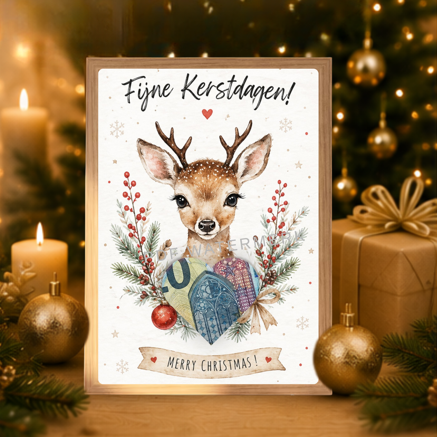 geld cadeau zelf maken kerst