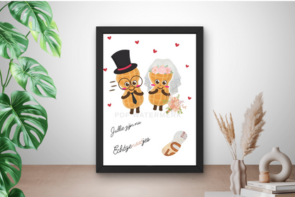 Echtgenootjes -  PDF ontwerp voor bruiloften - PDF Cadeau