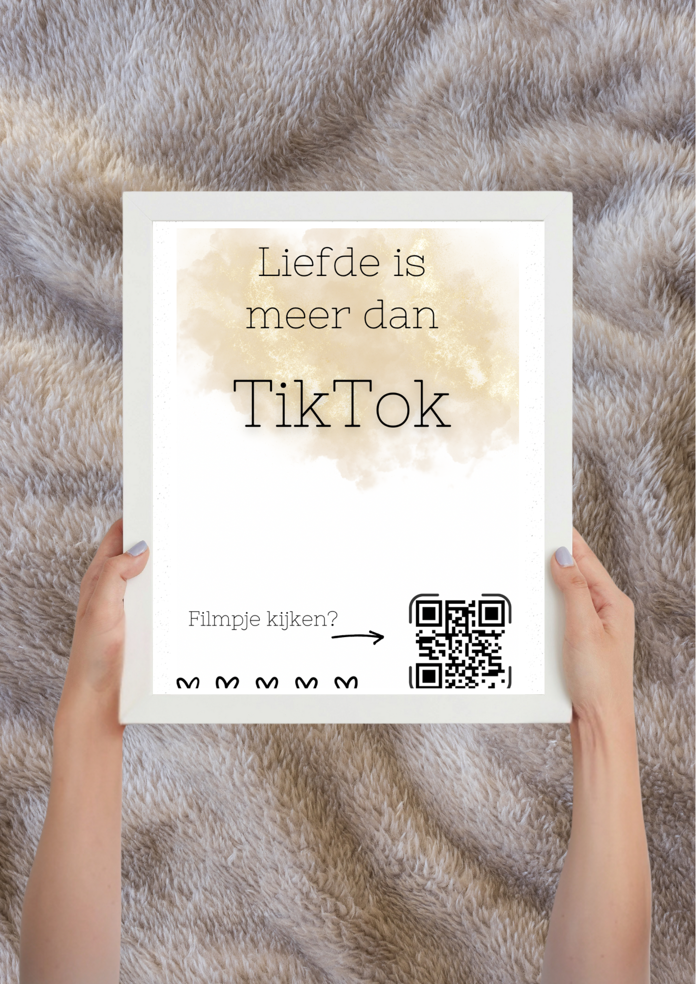 Liefde is meer dan TikTok QR poster voor koppels