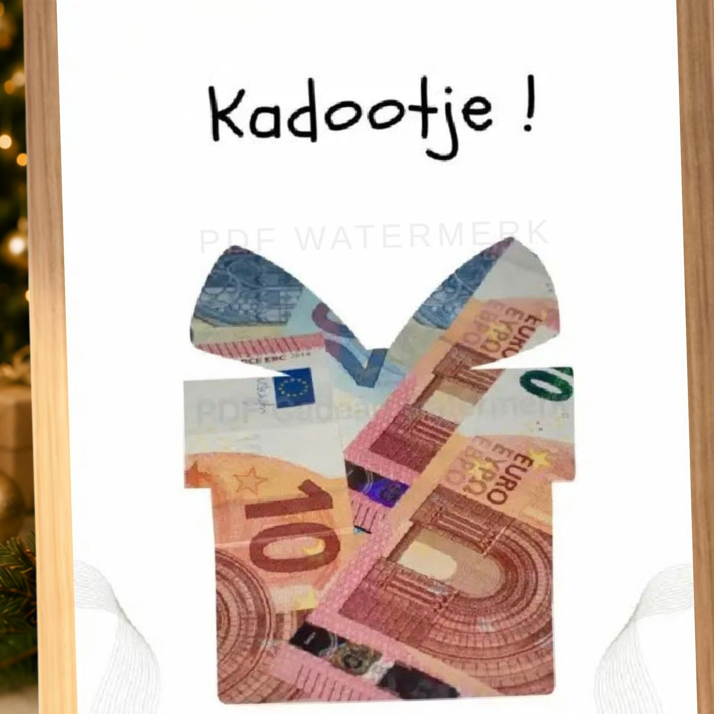 Fotolijst geldcadeau - Kadootje -  geld cadeau