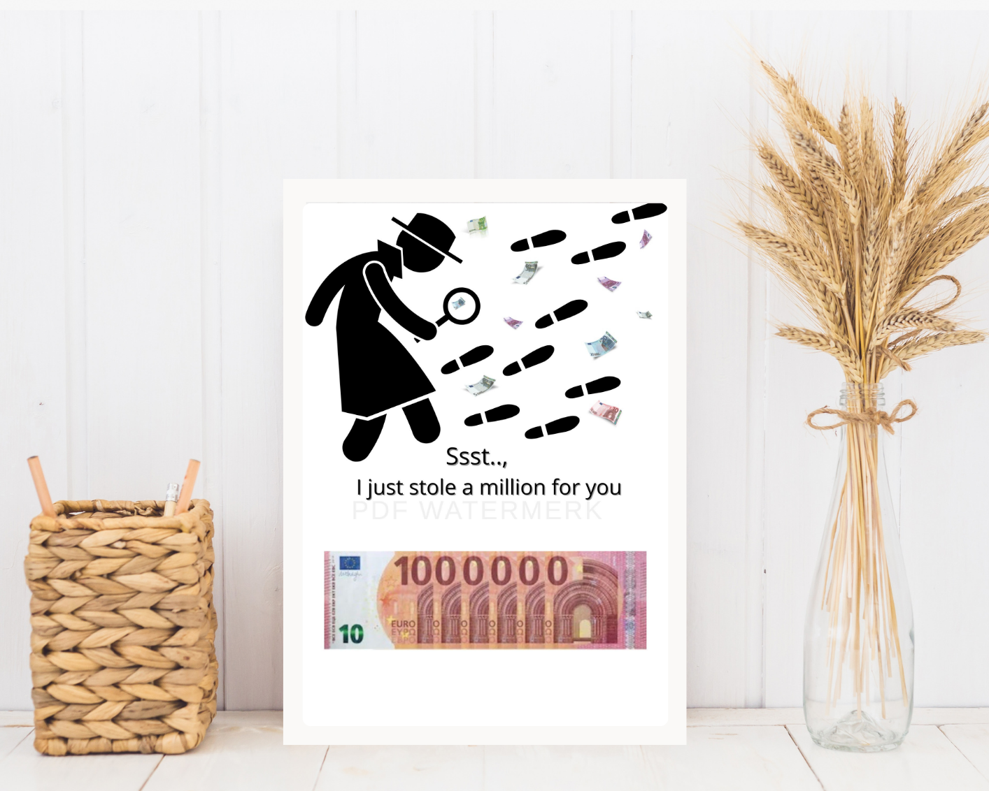 grappig geld verpakken