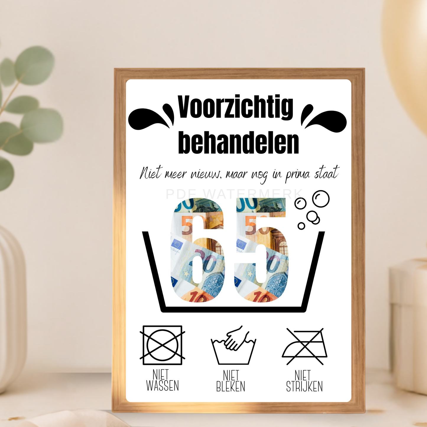 geld cadeau 65 jaar