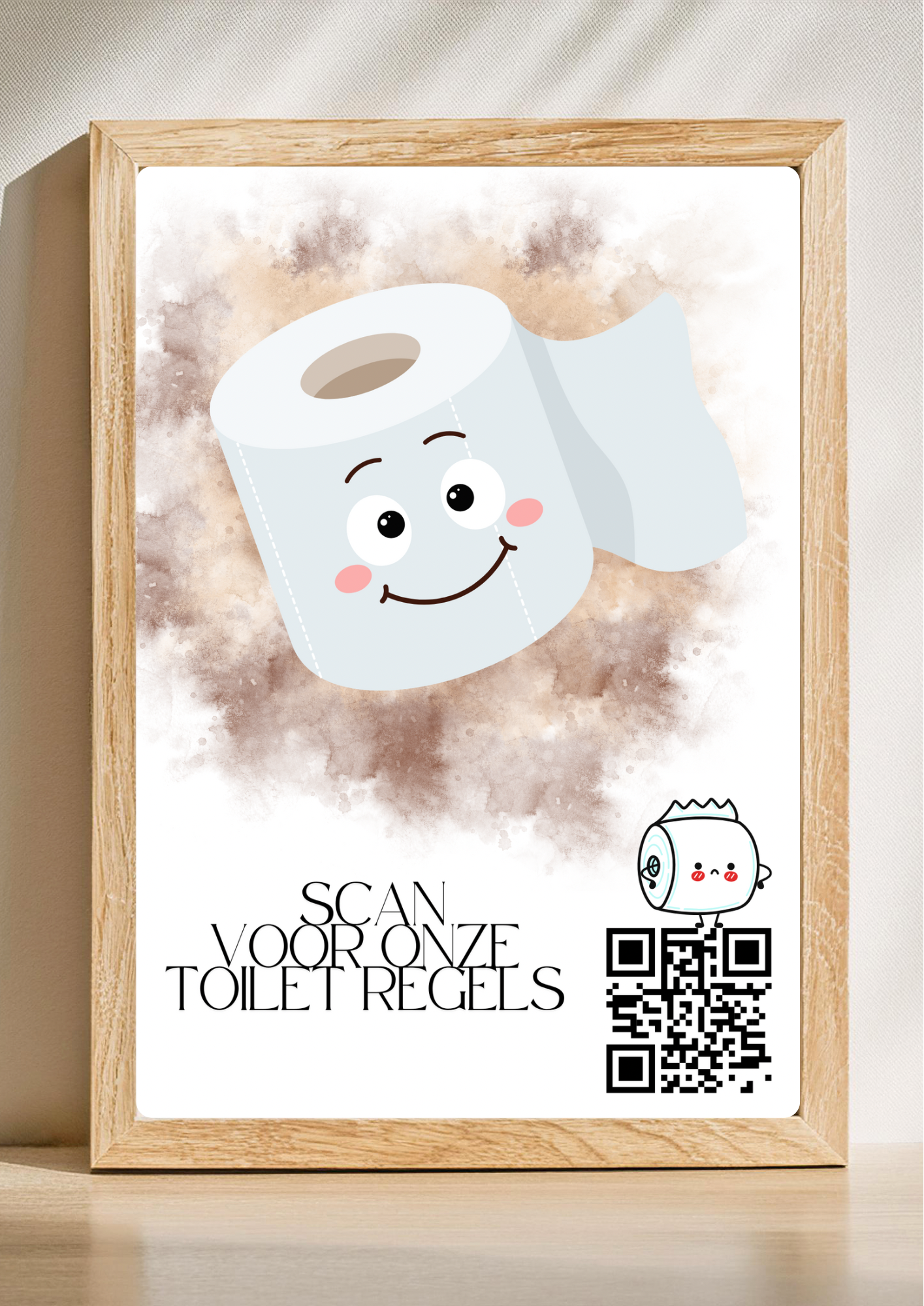 Leuke en grappige toilet decoratie met QR-code