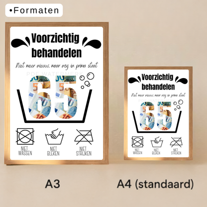 65 jaar geld cadeau - Fotolijst