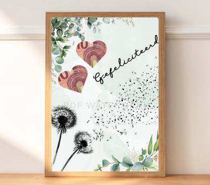 Leuk verpakt geld geven bruiloft en huwelijk cadeau in fotolijst