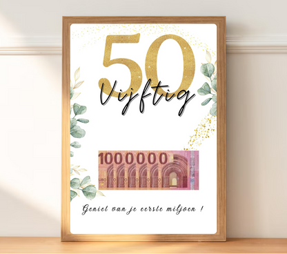 50 jaar geld cadeau vrouw