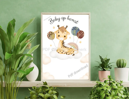Baby op komst - PDF cadeau voor aankonding van een baby - PDF Cadeau